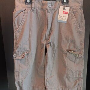 Levi Cargo Shorts, Dark Gray - Big Boys Size 20 Reg W30"